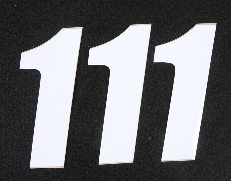 D-cor - Number 1 White 4" 3/pk - 45-14-1