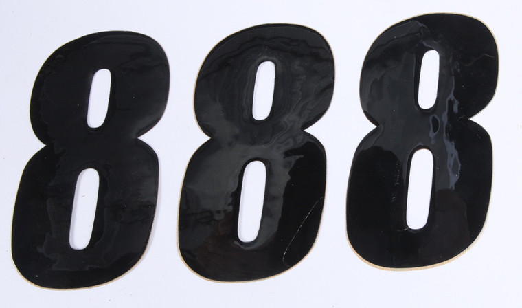 D-cor - Number 8 Black 4" 3/pk - 45-24-8