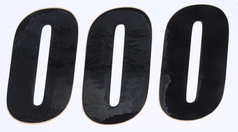 D-cor - Number 0 Black 6" 3/pk - 45-26-0