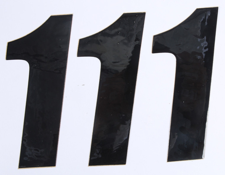 D-cor - Number 1 Black 6" 3/pk - 45-26-1