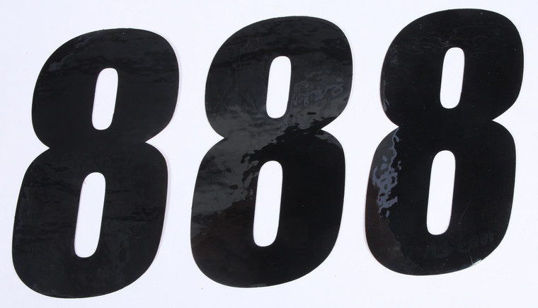D-cor - Number 8 Black 6" 3/pk - 45-26-8