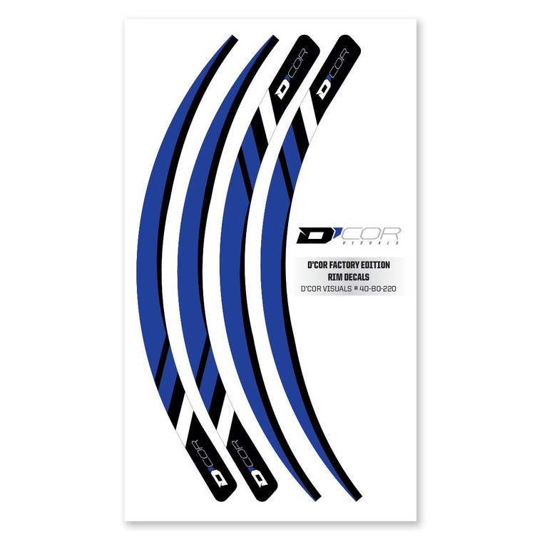 D-cor - Rim Decals Blue 4 Pc Set Blu Rim Decals 4 Pc Set - 40-80-220