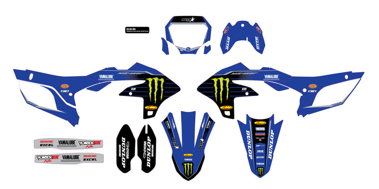 D-cor - Complete Kit 23 Blue Mey Yzf 450 Wht Bg - 20-50-703