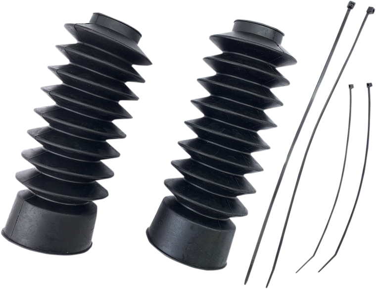 Drag Specialties - Rubber Fork Boots - 41 mm - 9" L - Fork Boots - C23-0220