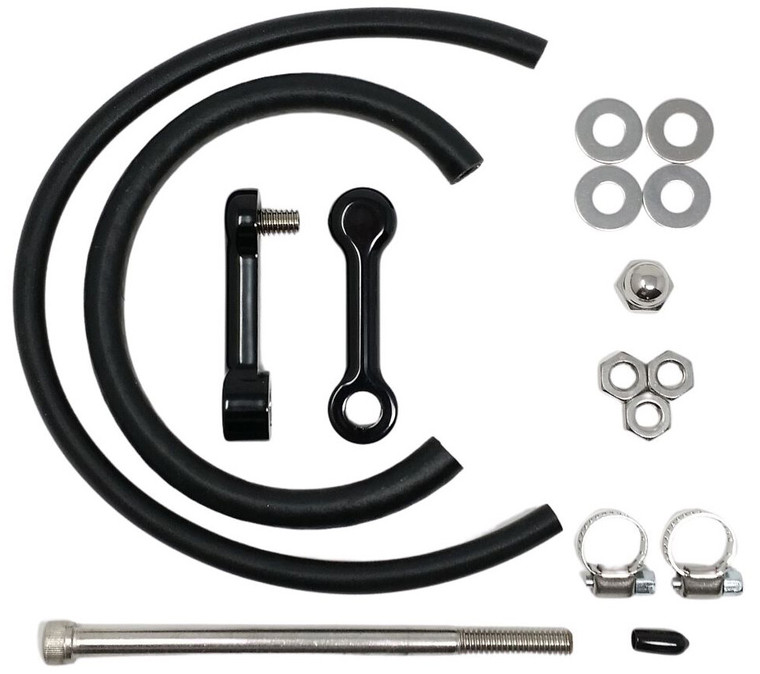 Dk Custom Products - Billet Tank Lift Kit 2" `10-17 Dyna Powder Coat Blk - DK-DYN-TLK-2-DC
