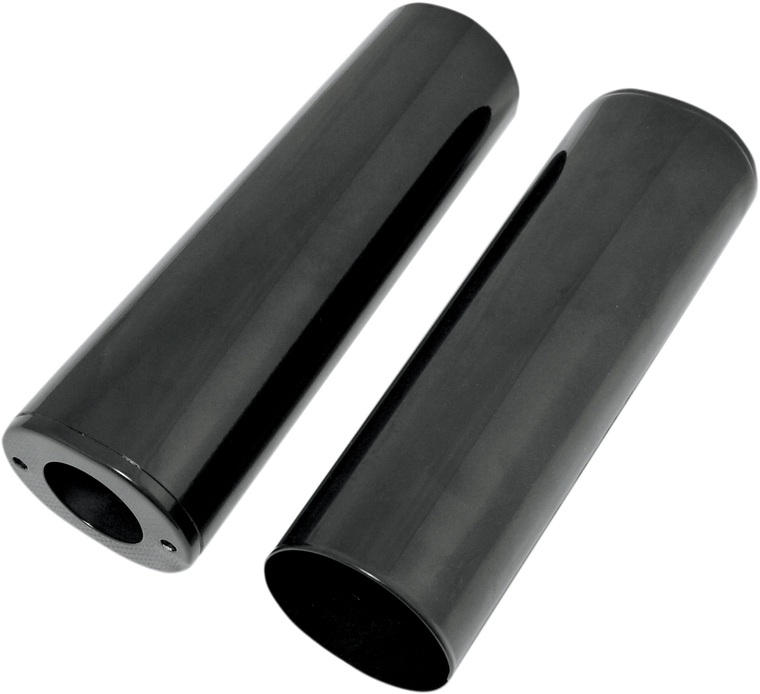 Drag Specialties - Fork Slider Covers - Gloss Black - Smooth - Extended +4" (10.5") - Fork Slider Covers  Smooth - 74539B