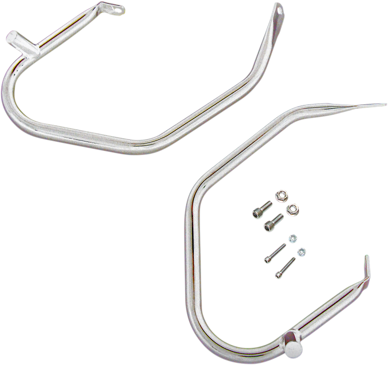 Drag Specialties - Saddlebag Guard - Chrome - Low-Profile Saddlebag Guards - 21034