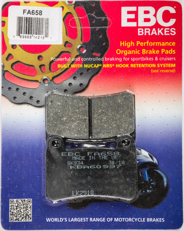 Ebc - Brake Pads Fa-series Aramid - FA658