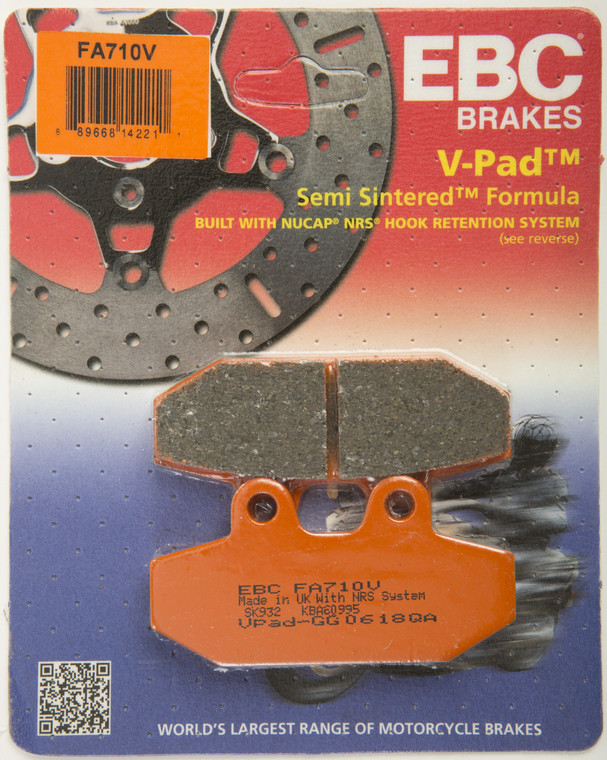 Ebc - Brake Pads Rear V Pads `18-up Softails - FA710V
