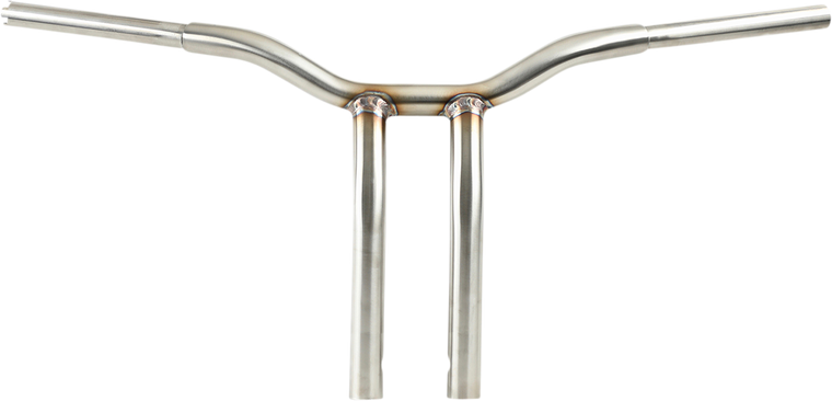 La Choppers - Handlebar - Kage Fighter - One Piece - Bent - 14" - Stainless Steel - Kage Fighter Welded Bent-Riser Handlebar - LA-7338-14SS