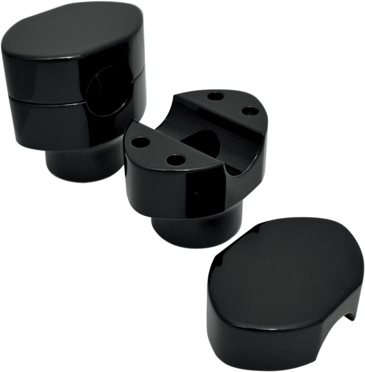 La Choppers - Risers - Hefty Springer - Black - Springer Handlebar Riser Kit - LA-7410-00B