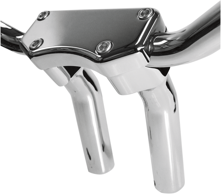 Drag Specialties - Risers - 5-1/2" - Buffalo - Top - Chrome - Handlebar Riser & Top Clamp Kit - 0602-0590
