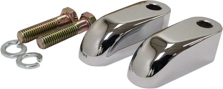 La Choppers - Riser Extensions - Pullback - 2" - Chrome - Handlebar Riser Pullback Extension Kit - LA-7416-02