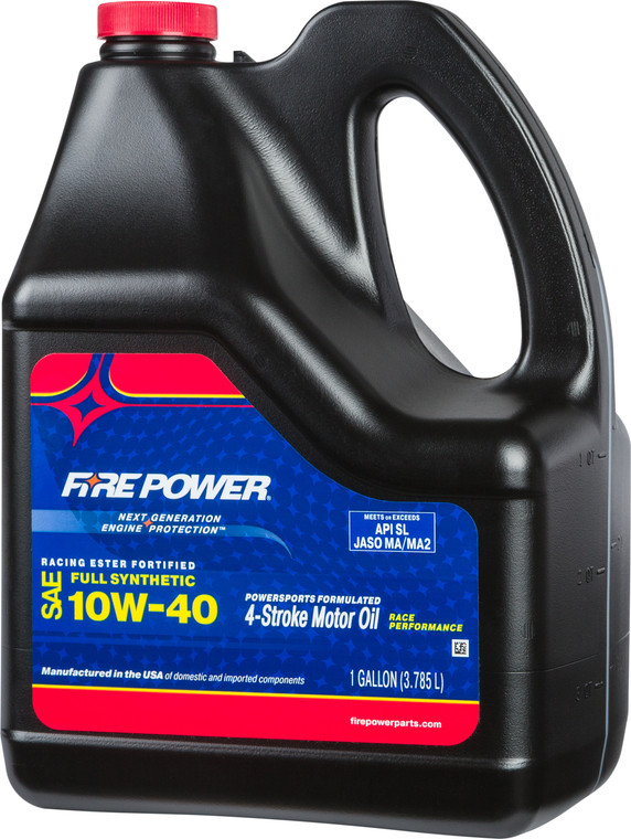 Fire Power - Synthetic 4-stroke Oil W/ester 10w-40 Gal 4/case - 196985