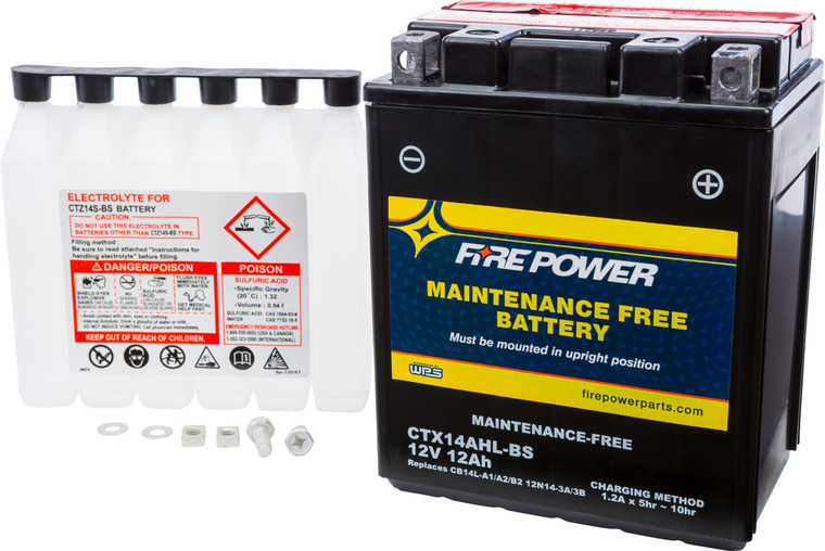 Fire Power - Battery Ctx14ahl-bs Maintenance Free - CTX14AHL-BS