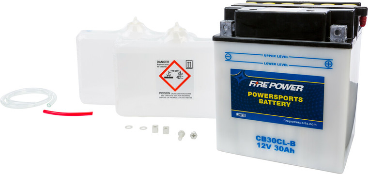 Fire Power - Battery W/acid Cb30cl-b 12v Heavy Duty - CB30CL-B