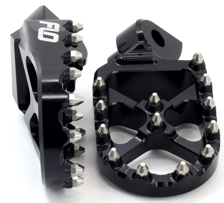 Flo Motorsports - Pro Series Foot Pegs Black Cobra - FPEG-801BLK