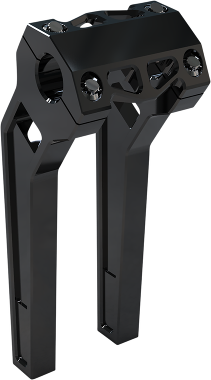 La Choppers - Risers - Pullback - 10" x 1-1/4" - Black Anodized - Performance Risers - LA-7481-10B
