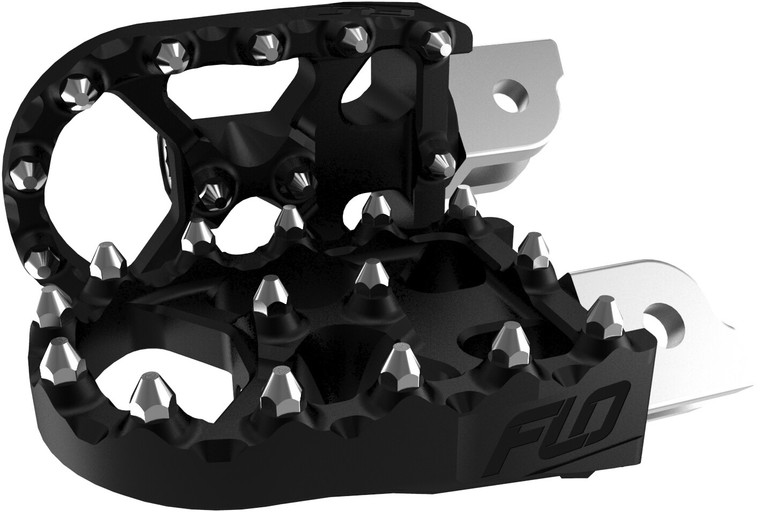 Flo Motorsports - Moto Style Footpeg Set Black M8 Softail - FPEG-800-3