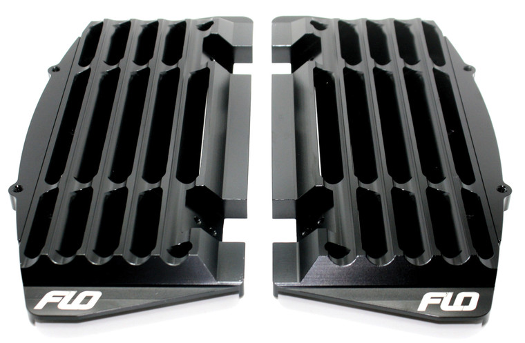 Flo Motorsports - High Flow Radiator Braces Black - FLO 753-2BLK