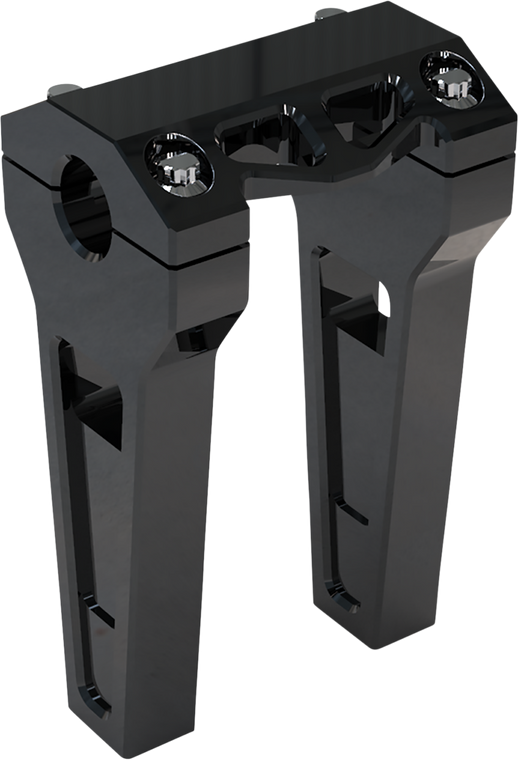 La Choppers - Risers - Straight - 6" - Black Anodized - Performance Risers - LA-7470-06B