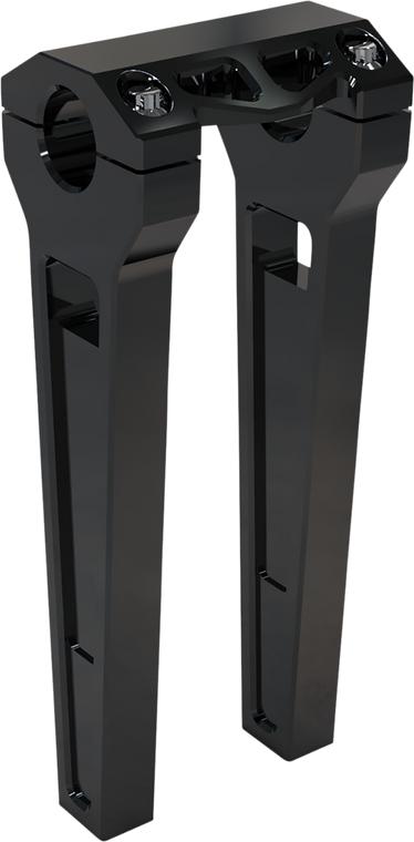 La Choppers - Risers - Straight - 10" x 1-1/4" - Black Anodized - Performance Risers - LA-7480-10B