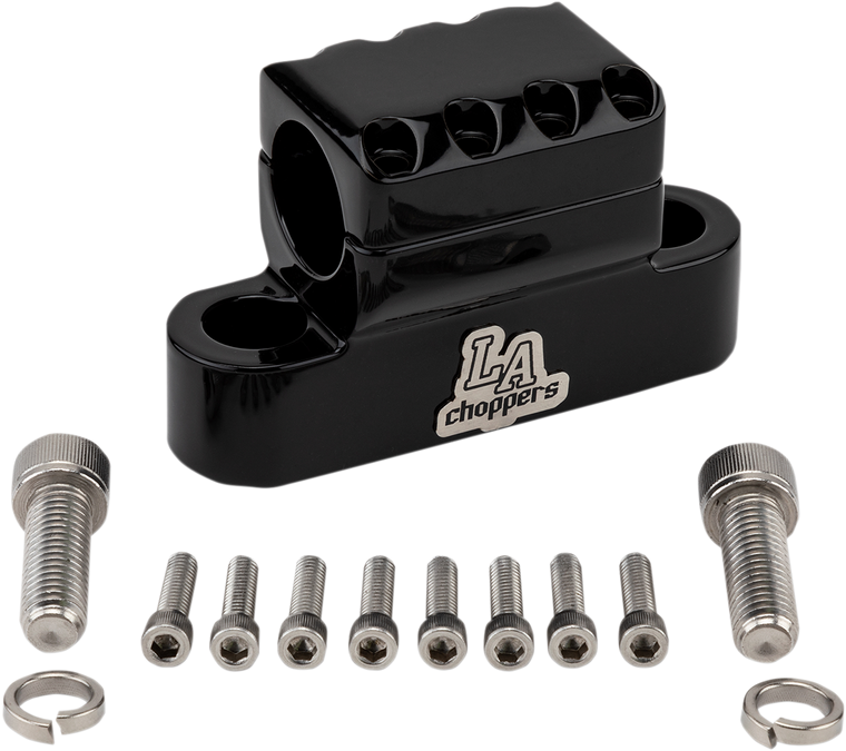 La Choppers - Clamp - Kage Fighter - Black - Kage Fighter Handlebar Clamp - LA-7335-XXCB