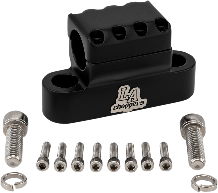 La Choppers - Clamp - Kage Fighter - Flat Black - Kage Fighter Handlebar Clamp - LA-7335-XXCM