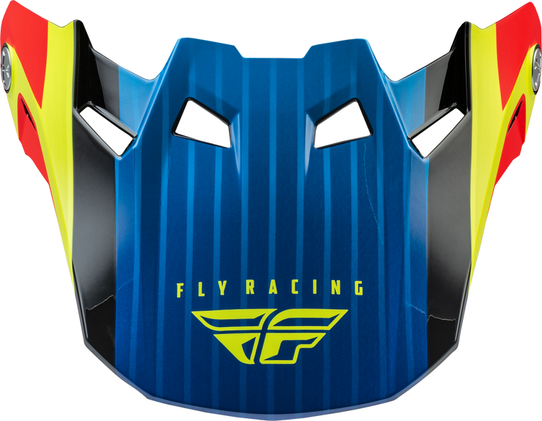 Fly Racing - Formula Carbon Prime Visor Hi-vis/blue/red Yl/sm - 73-47102S