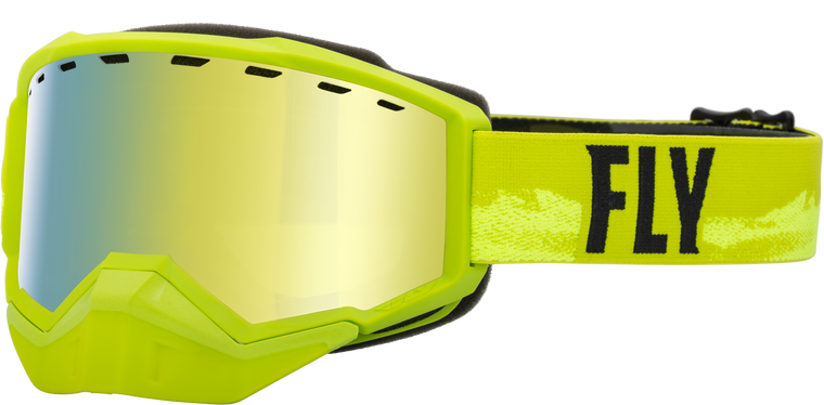 Fly Racing - Focus Snow Goggle Green/black W/ Gold Mirror/yellow Lens - 37-50082