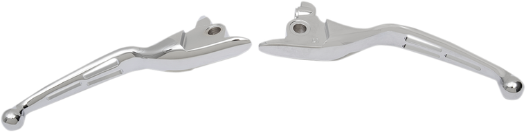 Drag Specialties - Levers - Slotted - Chrome - Slotted Wide Blade Lever Set - H07-0605
