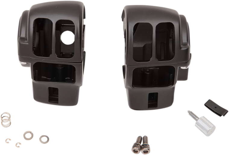Drag Specialties - Switch Housing - Radio - Matte Black - Handlebar Switch Housing Kit - 07-0530ABMB