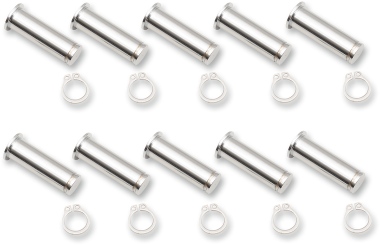 Drag Specialties - Pivot Pins - Lever - 10 Pack - Chrome - Pivot Pin/Clip Kit - 74113