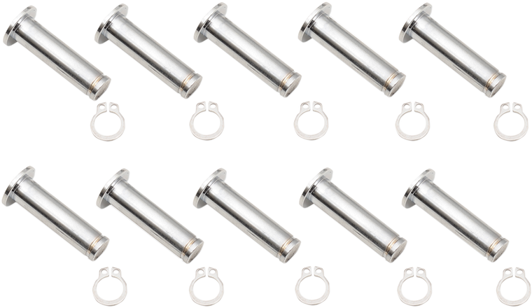 Drag Specialties - Pivot Pins - Lever - 10 Pack - Chrome - Pivot Pin/Clip Kit - 74114