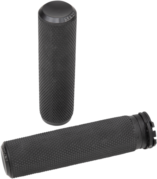 Arlen Ness - Grips - Knurled - Cable - Black - Fusion Knurled Grips - 07-325