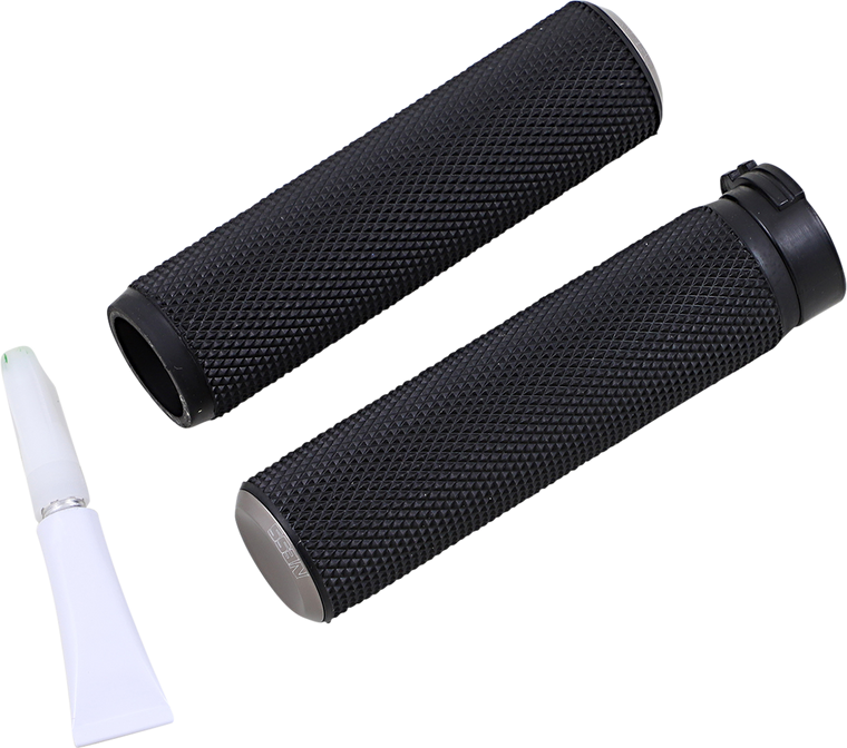 Arlen Ness - Grips - Knurled - Cable - Titanium - Fusion Knurled Grips - 07-338