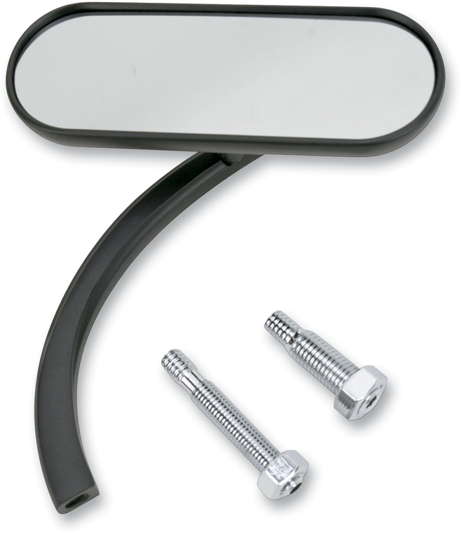 Arlen Ness - Oval Mirror - Black - Right - Micro-Mirror  Mini Oval - 13-413