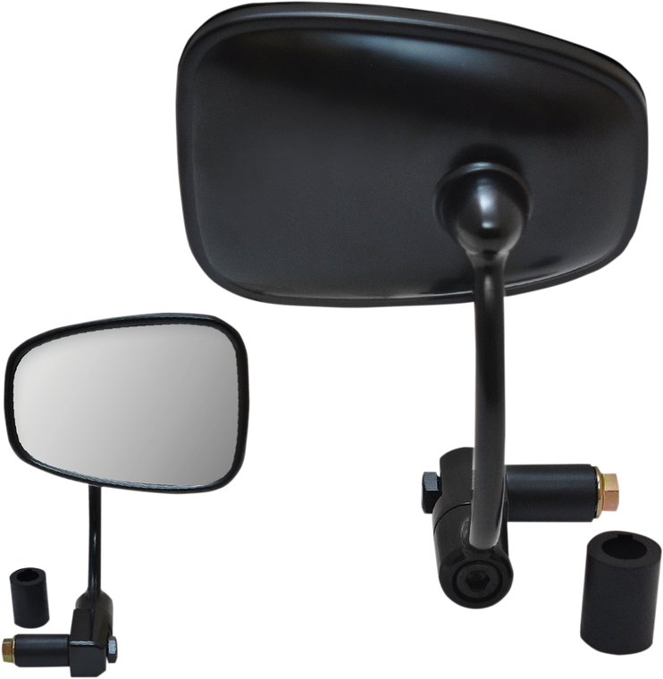 Parts Unlimited - Mirror - Bar End - Semi-rectangular - 7/8" - Bar-End Mirror  Rectangle - 17010