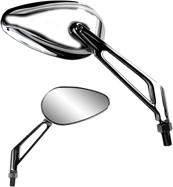 Parts Unlimited - Mirror - Teardrop - Chrome - X-Treme Mini Teardrop Mirror - 17069