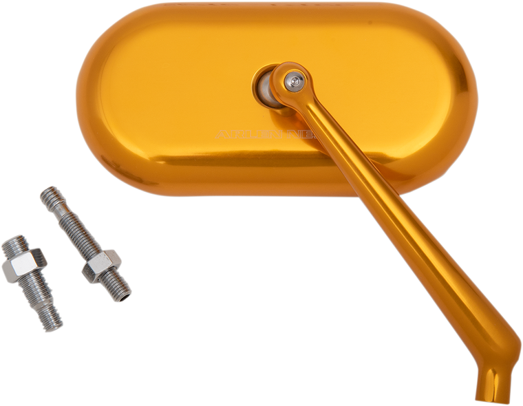 Arlen Ness - Oval Mirror - Gold - RIght - Mirror - 13-178