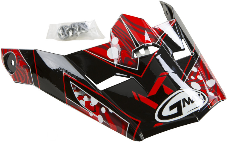 Gmax - Visor W/screws Hooper Mx-46y Black/red Ys-yl - G046857