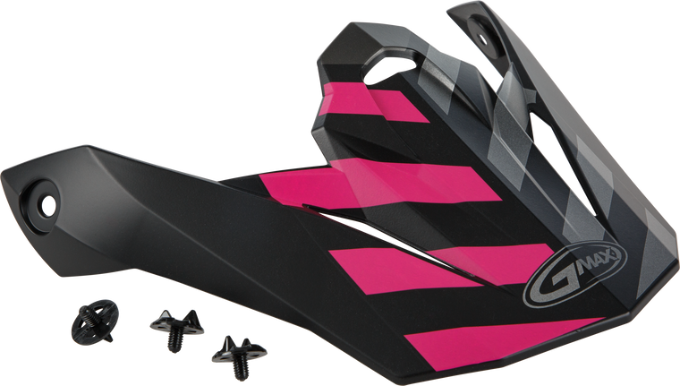 Gmax - Visor W/screws Fame Mx-86 Matte Black/pink/silver - G086068