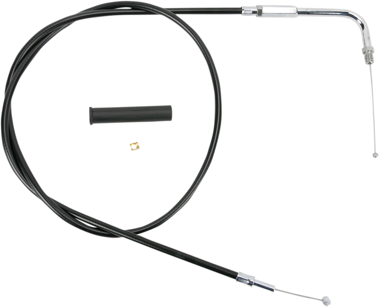 Drag Specialties - Throttle Cable - 46" - Vinyl - Black Vinyl Throttle/Idle Cable - 4331106B