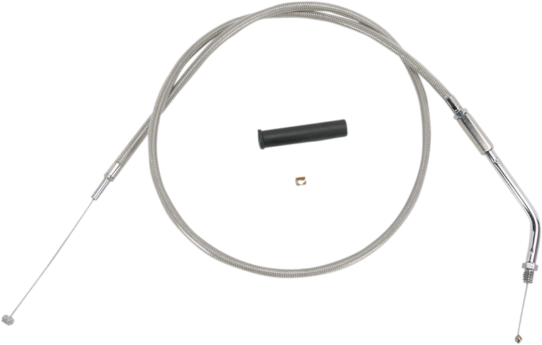 Drag Specialties - Throttle Cable - 36" - Braided - Stainless Braided Throttle Cable - 5330406B