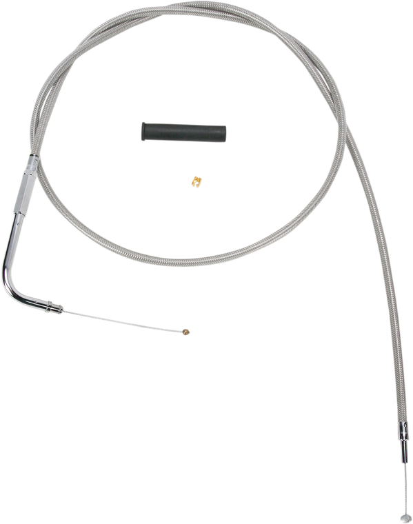 Drag Specialties - Throttle Cable - 50" - Braided - Stainless Braided Throttle Cable - 5332150B