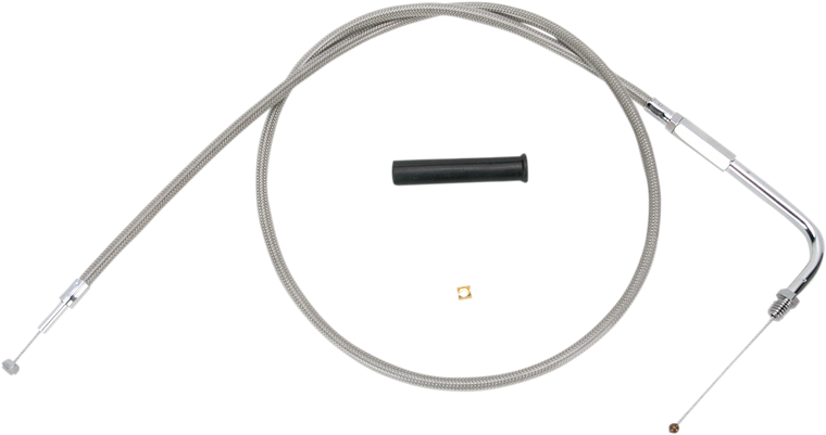 Drag Specialties - Throttle Cable - 30" - Braided - Stainless Braided Throttle Cable - 5330530B