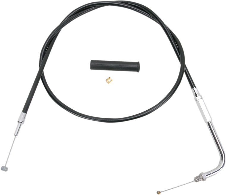 Drag Specialties - Throttle Cable - 30" - Vinyl - Black Vinyl Throttle/Idle Cable - 4330330B