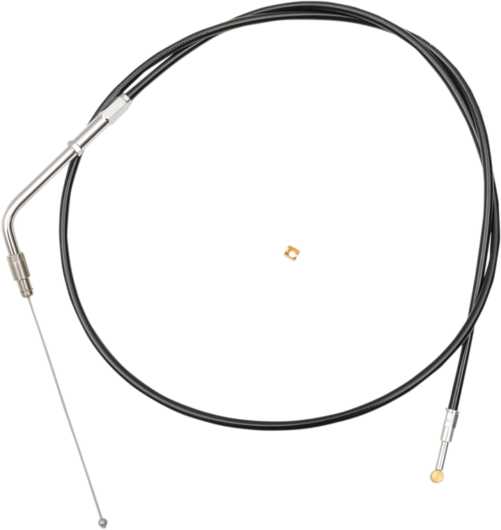 La Choppers - Throttle Cable - 15" - 17" - Black - Black Vinyl Braided Handlebar Throttle Cable - LA-8210TH16B