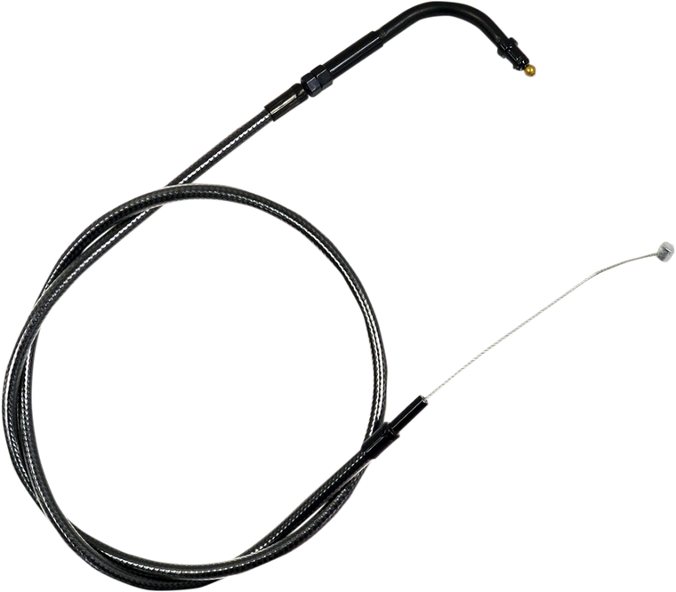 La Choppers - Throttle Cable - 18" - 20" - Midnight - Midnight Braided Handlebar Throttle Cable - LA-8005TH19M