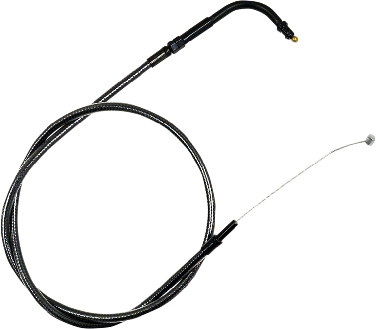 La Choppers - Throttle Cable - 12" - 14" - Midnight - Midnight Braided Handlebar Throttle Cable - LA-8210TH13M